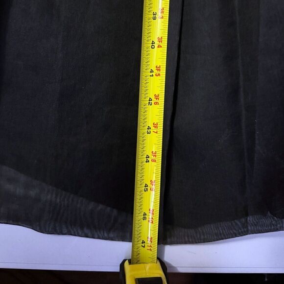 Elinor Gay Original Rare 1950's Organza Cocktail Formal Black Dress Size M - Picture 9 of 11